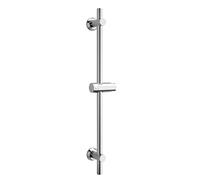 Görbach Barra de Ducha 70 CM de Acero Inoxidable, Columna Sin Grifo con Soporte de Alcachofa de Ducha y Soportes de pared, Barra de Duch Ajustable en Altura, Cromo
