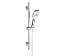 Görbach Conjunto Barra de Ducha de Acero inoxidable Columna Ducha sin Grifo 70cm con Ducha de mano con 3 modos y Manguera, Barra de Ducha con Deslizador y Soporte de Pared Ajustable, Cromado