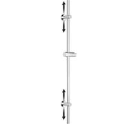 Görbach Barra de ducha de acero inoxidable de 100 cm, 22 mm de diámetro, soporte de pared flexible ajustable de 30 a 94 cm, se adapta a agujeros existentes, altura regulable y se adapta a todas las