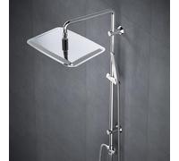 Görbach Columna de Hidromasaje sin Grifo Set Ducha Acero Inoxidable Altura Adjustable Conjunto Set Juego Ducha Baño con Ducha Mano y Cabezal Ducha Rociador en INOX 35x25cm