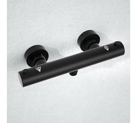 Görbach Grifo Termostático de Ducha con Botón de Seguridad de 38 °C, Mezclador Termostático de Ducha con Control de Temperatura Constante para Ducha y Bañera Negro