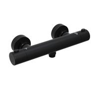 Görbach Grifo Termostático Ducha, Mezclador Termostatico de Ducha con Control de Temperatura, Grifería de Bañera de Pared de 38 ℃ Negro