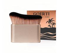 GOERTI Brocha de maquillaje corporal bronceado, Kabuki para autobronceador, maquillaje de piernas, aplicador de guante autobronceador para cara, mezcla y difuminado, aplicador de cepillo corporal para