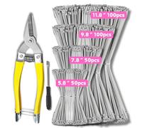 Goethe Garden Bridas de metal con cortador, acero inoxidable, resistente, 300/250/200/150 mm