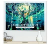 Götter der Elemente - Griechische Mythologie Kunstkalender (hochwertiger Premium Wandkalender 2027 DIN A2 quer), Kunstdruck in Hochglanz: Ein ... Naturkräfte der griechischen Mythologie.