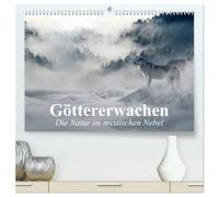Göttererwachen. Die Natur im mystischen Nebel (hochwertiger Premium Wandkalender 2026 DIN A2 quer), Kunstdruck in Hochglanz: Traumhafte Nebel-Landschaften in der Morgendämmerung