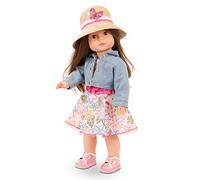 Götz 2190321 Precious Day Girls Muñeca Elisabeth Minimaxi - Muñeca de pie de 46 cm de Altura con Cabello castaño y Ojos Marrones durmientes en un Set de 8 Piezas