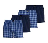 GÖTZBURG Hombre Boxer 4er Paquete - Popelín, Pure Algodón, Ropa Set Azul / We