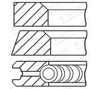 Goetze Engine 08-117907-00 - Juego de anillos de pistón