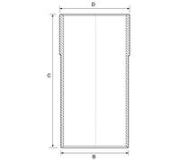 Goetze Engine 14-710020-00 Camisa del cilindro