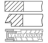 GOETZE Juego de aros de pistón para FORD: Focus, Cougar, Mondeo (Ref: 08-786400-00)