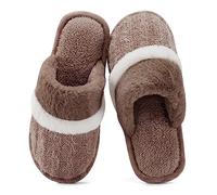 GOEWY Pantuflas para Mujer Invierno - Zapatillas de Casa Abrigadas con Diseño de Color Contraste, Suela Antideslizante de Espuma Viscoelástica - Ideal para Mujeres, Mamá o Novia