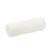 Gözze - Acogedor cojín cilíndrico con aspecto de pana, Óptimo como soporte para el cuello, 70 x 22 cm - Blanco roto