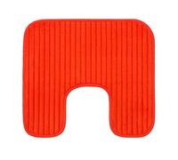Gözze - Alfombrilla de WC antideslizante y suave en forma de U, Poliéster, 50 x 45 cm - Naranja