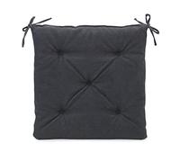 Gözze - Cojín de asiento con correas de fijación, Cojín de silla, Acolchado, Darco, 40 x 40 x 4 cm - Gris antracita