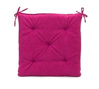 Gözze - Cojín de asiento con correas de fijación, Cojín de silla, Acolchado, Darco, 40 x 40 x 4 cm - Violeta