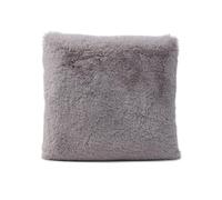 Gözze - Cojín decorativo cuadrado, Funda de pelo sintético, Poliéster, 40 x 40 cm - Plateado