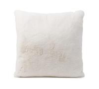 Gözze - Cojín decorativo cuadrado, Funda de pelo sintético, Poliéster, 60 x 60 cm - Blanco