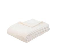 Gözze Manta de Salón con Aspecto a Pana, 150 x 200 cm, Blanco Roto, 40067-00-150200