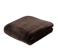 Gözze - Manta de Salón Sensación Cachemira Premium, 500 g/m², 180 x 220 cm - Marrón chocolate