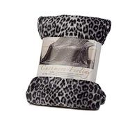 Gözze - Manta suave de alta calidad, Tacto cachemira, Tejido de alto gramaje 500 g/m², 150 x 200 cm - Leopardo de las nieves