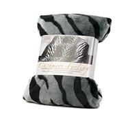 Gözze - Manta suave de alta calidad, Tacto cachemira, Tejido de alto gramaje 500 g/m², 150 x 200 cm - Tigre de nieve siberiano