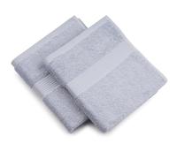 Gözze - New York Serviettes, set de 2, doux et absorbant, 100% coton, 50 x 100 cm - argent