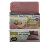 Gözze - Ropa de cama reversible, Tacto de cachemira, Funda nórdica: 135 x 200 cm, Funda de almohada: 80 x 80 cm, Microfibra - Rosa malva/Gris antracita