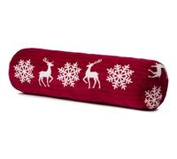 Gözze Scandic Rollo de cojín, Microfibra de poliéster, Rojo, 60x20 cm