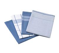 Gözze - Set de paños de cocina, 4 unidades, Tejido Jacquard 100%, Alta densidad de material (200 g/m²), 50 x 70 cm - Azul
