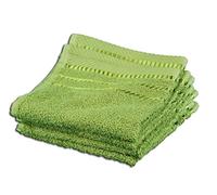 Gözze - Set de toallas de aseo, 4 unidades, Berlin, Algodón, 30 x 30 cm - Verde lima