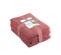 Gözze - Set de toallas de rizo, 2 toallas de mano (50 x 100 cm), 2 toallas de ducha (70 x 140 cm) y 2 toallas de invitados (30 x 50 cm), Algodón, 480 g/m² - Rojo