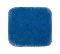 Gözze - Tapis de bain Deluxe à poils extra longs, 100% polyester (microfibres), Avec revêtement antidérapant, 50 x 45 cm - bleu pigeon