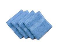 Gözze - Toalla de aseo New York, Set de 4, Suave y absorbente, Algodón, 30 x 30 cm - Fiordo