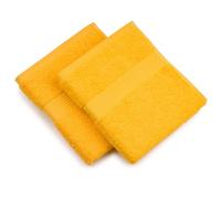 Gözze - Toalla de mano New York, Set de 2, Suave y absorbente, Algodón, 50 x 100 cm - Amarillo