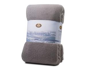 Gözze - Wolkenweich Couverture douillette, imitation molleton, 100% polyester (microfibres), 150 x 200 cm - argenté