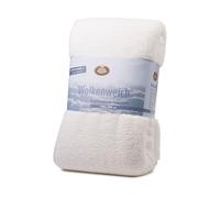 Gözze - Wolkenweich Couverture douillette, imitation molleton, 100% polyester (microfibres), 150 x 200 cm - blanc laine