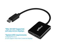 gofanco DisplayPort 2 Port Color blanco adaptador de cable