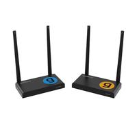 gofanco Extensor KVM inalámbrico HDMI 1x4 de 1080p con salida IR, USB y HDMI, hasta 500 pies, kit extensor HDMI inalámbrico de 5 GHz, hasta 4 receptores, antena dual, largo alcance (WLHDKV-150)