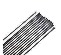 GOFDASY 12 pilares superligeros para radios de bicicleta, 14 G, redondos, rectos, de acero inoxidable, color negro, piezas de bicicleta de triple tope (270 mm)