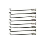 GOFDASY 40 radios de bicicleta eléctrica A Lot 11G de diámetro de 2,8 mm en forma de J, material de acero inoxidable 304, color plateado, radios para bicicleta eléctrica con tapas (longitud 170 mm)