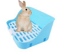 Gofeibao Esquinero Conejo Jaula Conejo Baño Conejo Caja de Arena Inodoro de Conejo Guinea Cerdo Baño Rata de Arena Bandeja Blue
