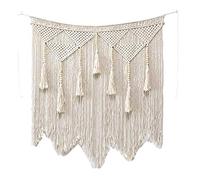 Gofeibao Tapiz Pared Decoracion Cortina Macrame Alfombra de Pared Tapices de Pared Tapiz de Pared De la Pared Tapiz De la Pared Decoración 100X120,Beige