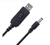 gofidin 3 cables USB de 2,1 x 5,5 mm, cable elevador CC de 5 V a 12 V para enrutador WiFi, módem, ventilador, altavoz WiFi a convertidor de banco de energía