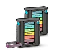 gofidin Organizador semanal de píldoras, 1 dispensador, 7 compartimentos apilables cuatro veces al día: mañana, mediodía, noche y hora de acostarse