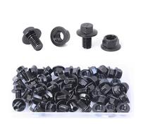 GOFIRA M8-1.25 * 12-25 piezas de tornillos de cabeza hexagonal con brida, tornillos tuercas para motocicleta, rosca gruesa, bomba, coche de reparación, proyecto de bricolaje