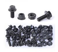 GOFIRA M8-1.25 * 16-20 tuercas de cabeza hexagonal con brida, tornillos tuercas para motocicleta rosca gruesa, bomba, coche de reparación, proyecto de bricolaje