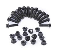 GOFIRA M8-1.25 x 30-15 pernos de cabeza hexagonal con brida (tipo de autobloqueo), tuercas de tornillos para motocicleta, rosca gruesa, bomba, coche de reparación, proyecto de bricolaje