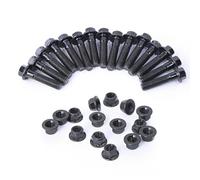 GOFIRA M8-1.25 x 35-15 pernos de cabeza hexagonal con brida (tipo de autobloqueo), tuercas de tornillos para motocicleta, rosca gruesa, bomba, coche de reparación, proyecto de bricolaje