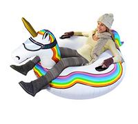 GoFloats Snow Tubes Tubo de Nieve de Invierno, Trineo Inflable para niños y Adultos (Elige Entre Unicornio, Frozen de Disney, dragón de Hielo, Oso Polar, pingüino, Flamenco), 44"